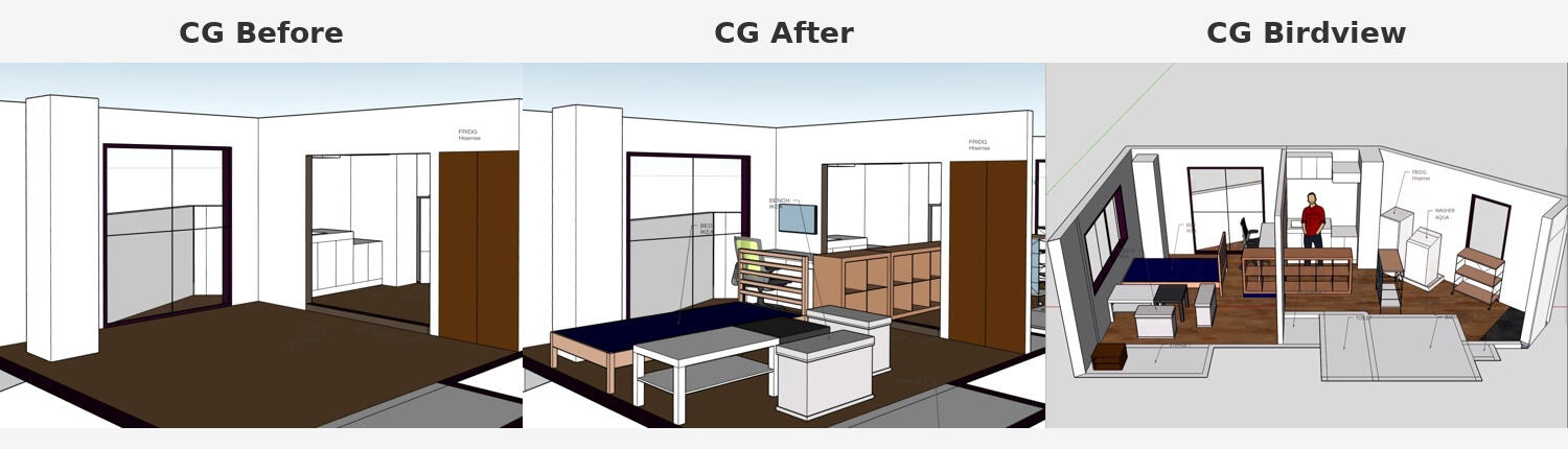 CGでの模様替えシミュレーション CGでの模様替えシミュレーション